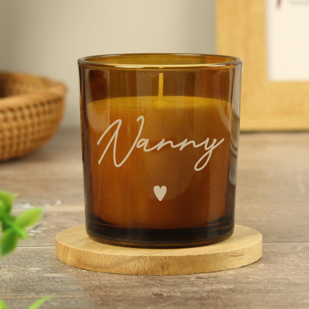 Personalised Amber Glass Jar Candle Extra Image 2